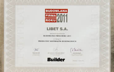 Libet Budowlaną Firmą Roku 2011